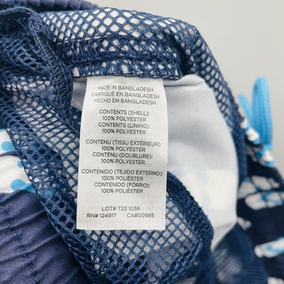 Trunks Surf & Swim Mens Large Sano 6.5" Swim Trunks Marine Blue Flip Flops 1042 - Picture 8 of 8